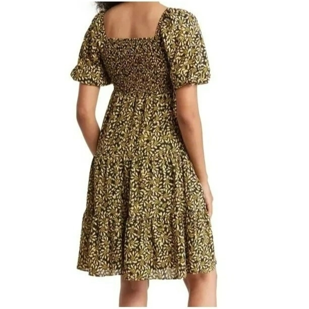 Nanette Lepore Black and Yellow Midi Dress